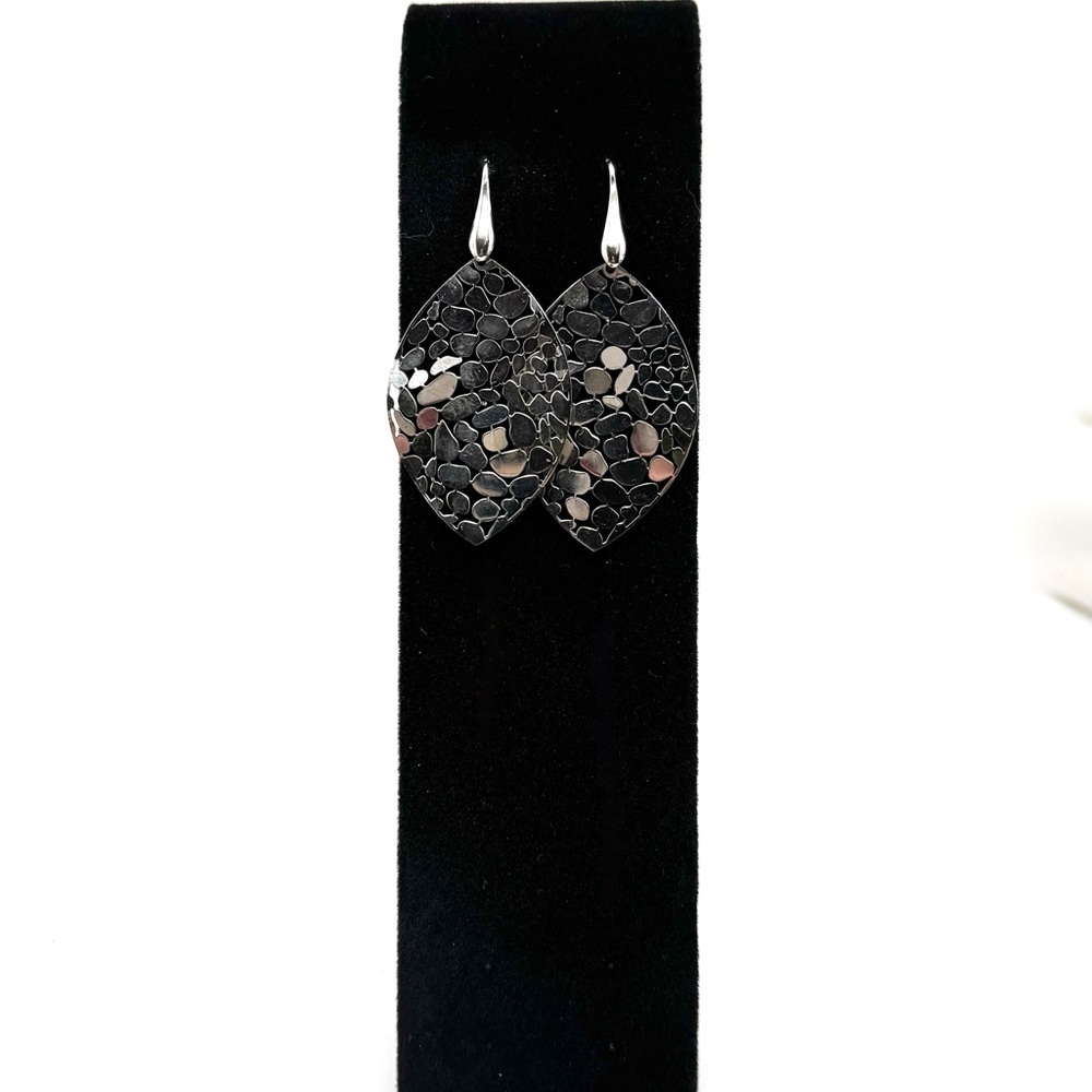 Sterling Silver Marsala Dangle Leaf Earrings Cuto… - image 6